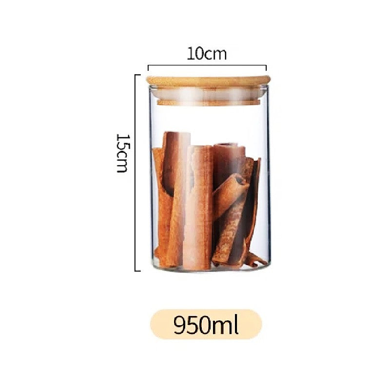 Bamboo Borosilicate Glass Food Storage Containers