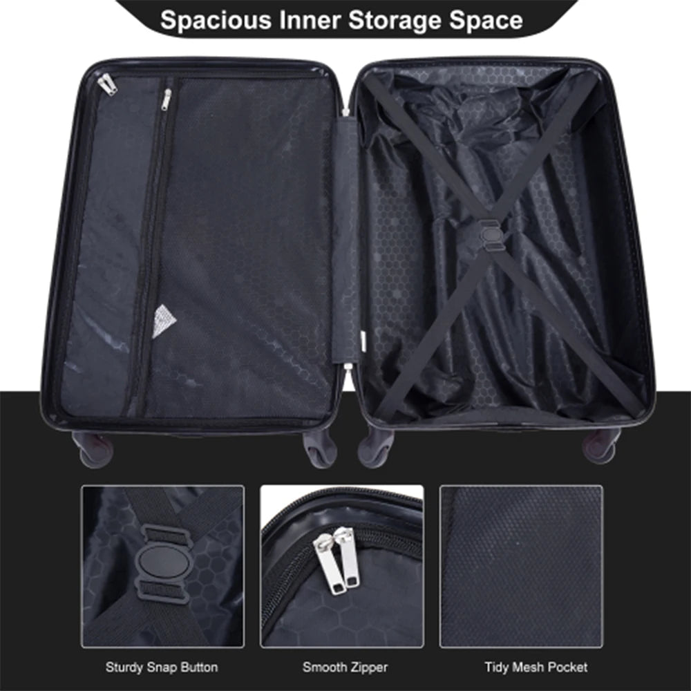 GlideMax 4-Piece Travel Luggage Set