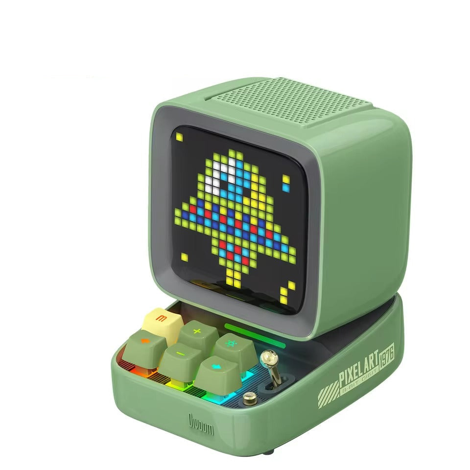 Retro Pixel Art Bluetooth Speaker and Alarm Clock