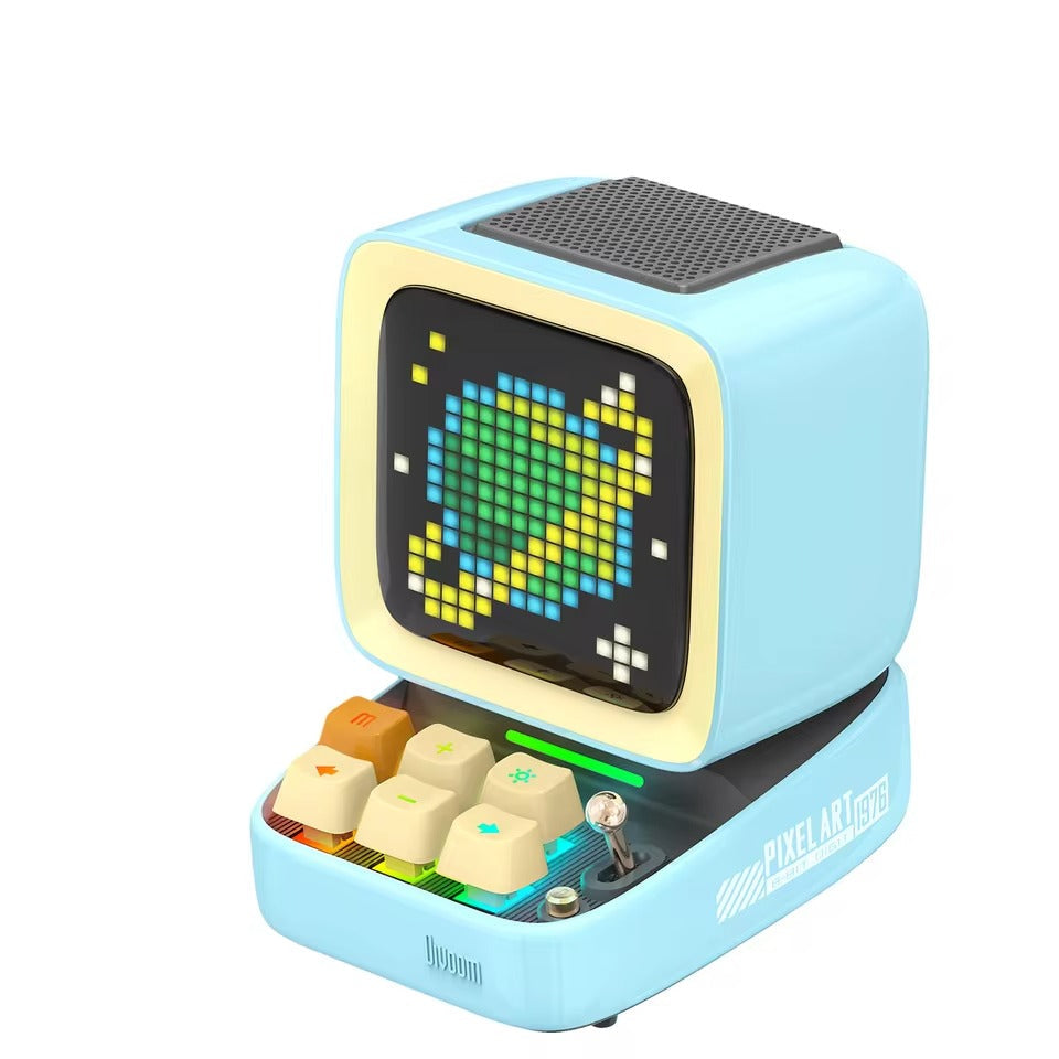 Retro Pixel Art Bluetooth Speaker and Alarm Clock