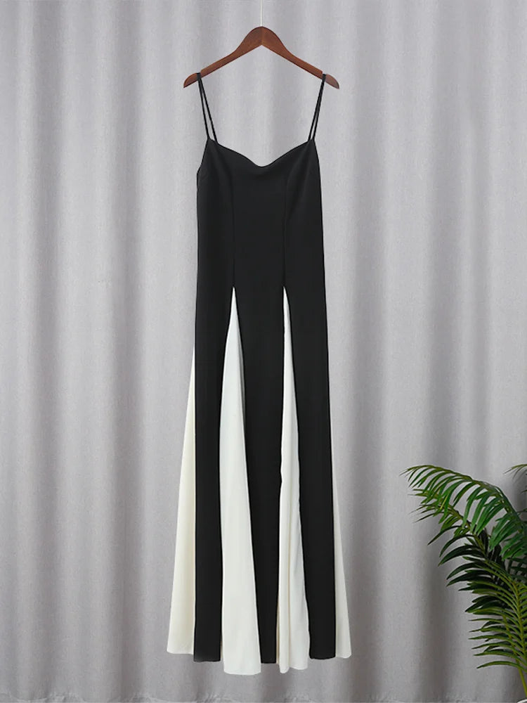 Midnight Grace Contrast Maxi Dress
