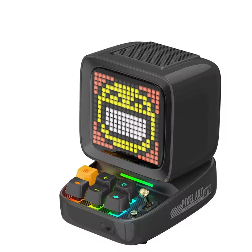 Retro Pixel Art Bluetooth Speaker and Alarm Clock