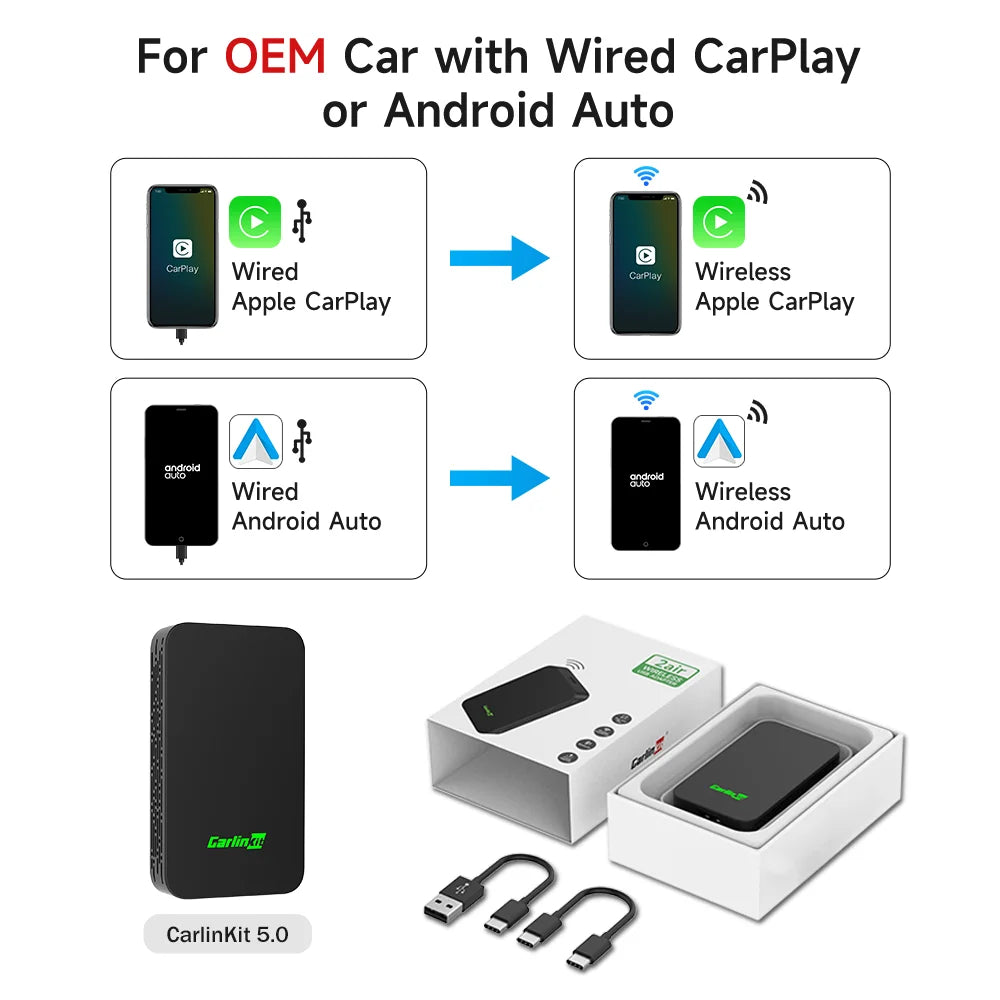 CarWi Connect – Ultimate Wireless CarPlay & Android Auto Adapter