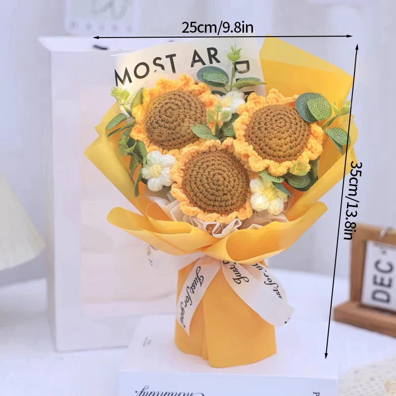 Crochet Sunflower Bouquet