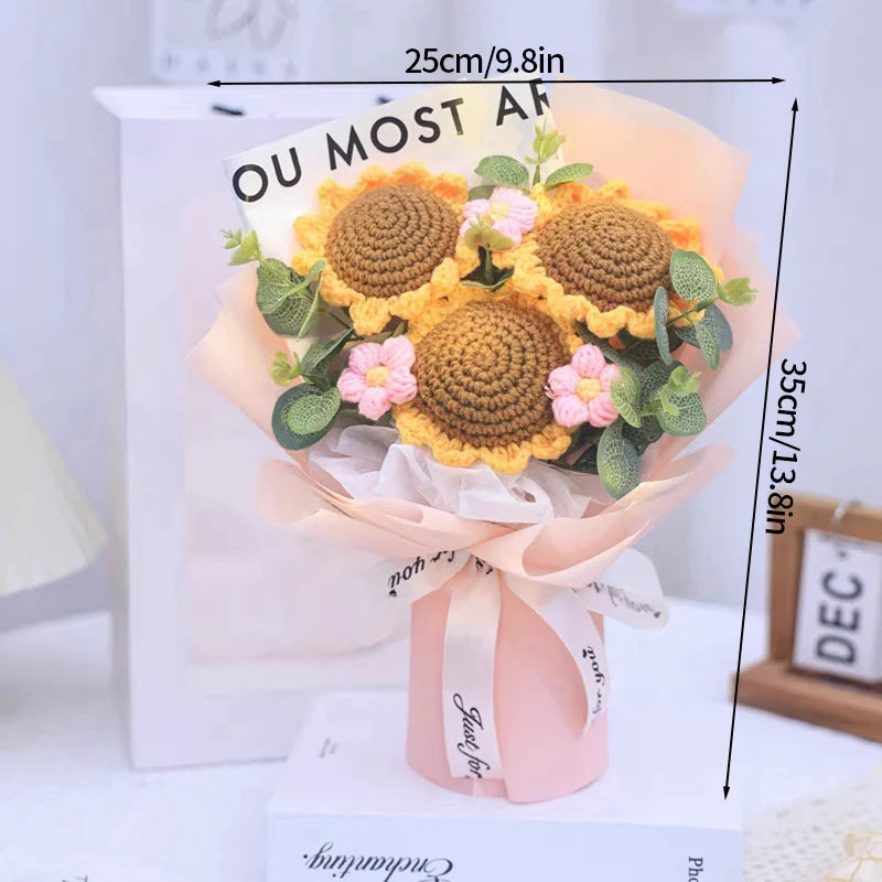 Crochet Sunflower Bouquet