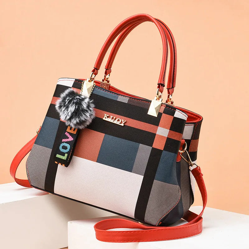LuxePlaid Satchel Bag
