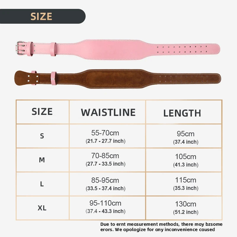 Leather Weight Lifting Belt