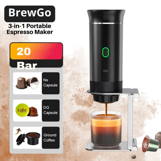 BrewGo 3-in-1 Portable Espresso Maker