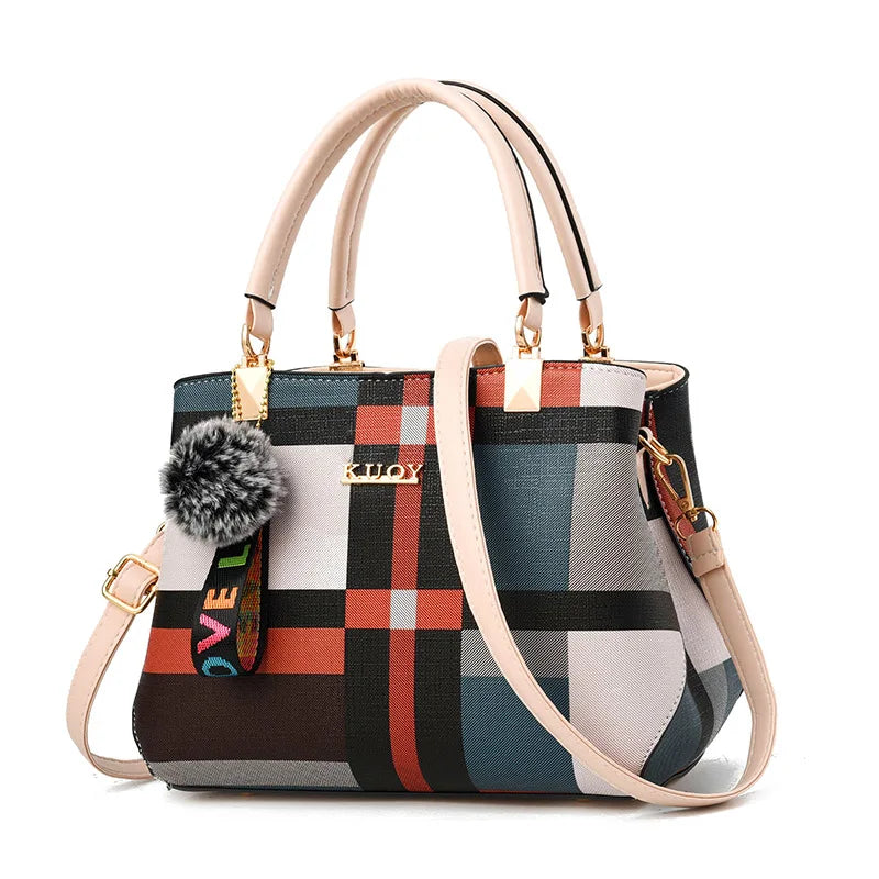 LuxePlaid Satchel Bag