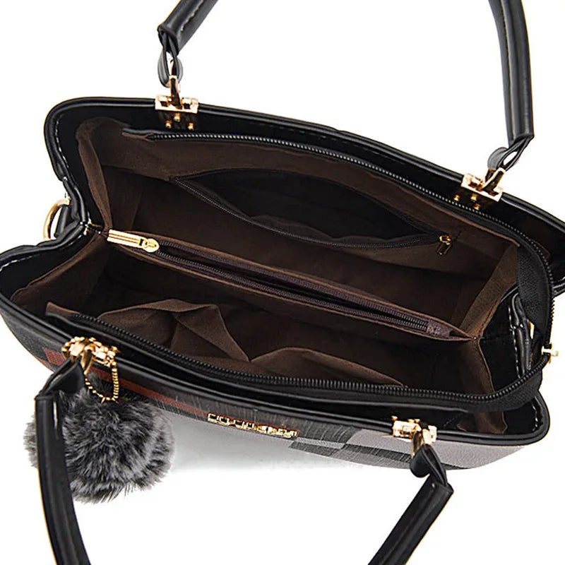 LuxePlaid Satchel Bag