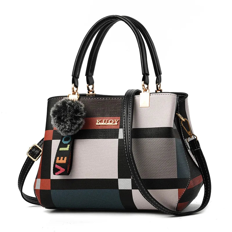 LuxePlaid Satchel Bag