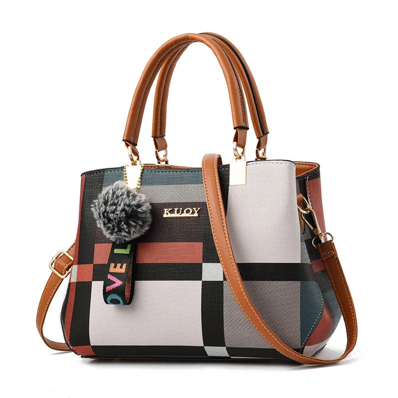 LuxePlaid Satchel Bag