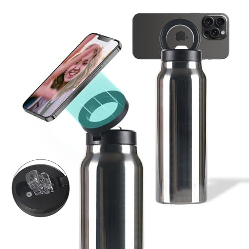 HydraConnect Insulated Water Bottle with Magnetic Phone Mount