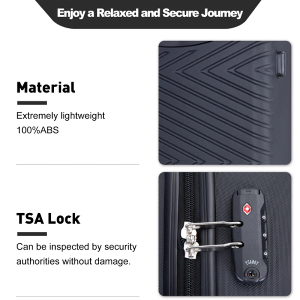 GlideMax 4-Piece Travel Luggage Set