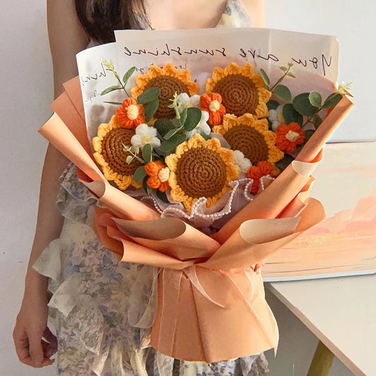 Crochet Sunflower Bouquet