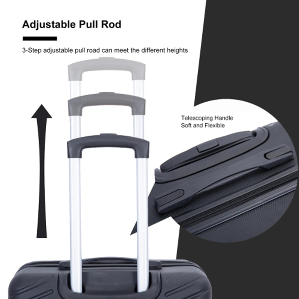 GlideMax 4-Piece Travel Luggage Set