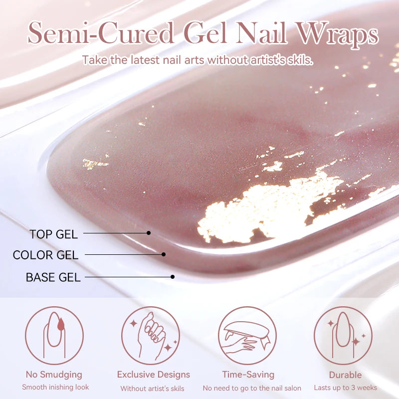 LuxeCure Semi-Cured Gel Nail Wraps