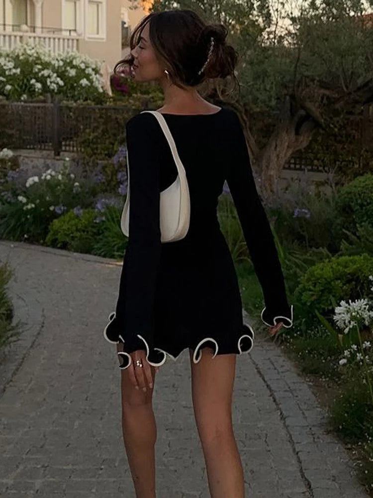 EvoLuxe Patchwork Mini Dress