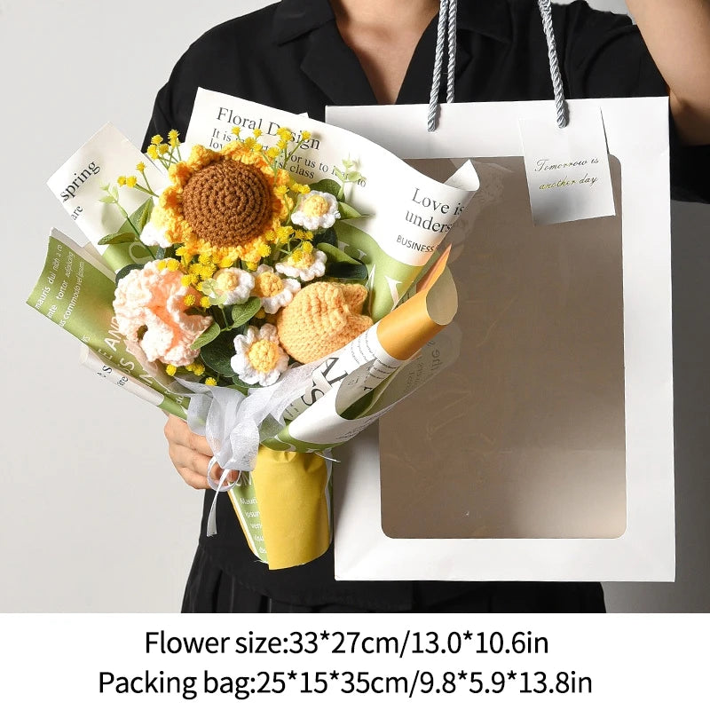 Crochet Sunflower Bouquet