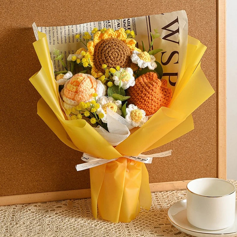 Crochet Sunflower Bouquet
