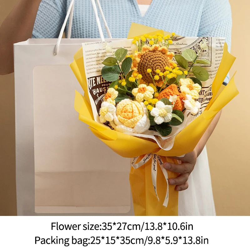 Crochet Sunflower Bouquet