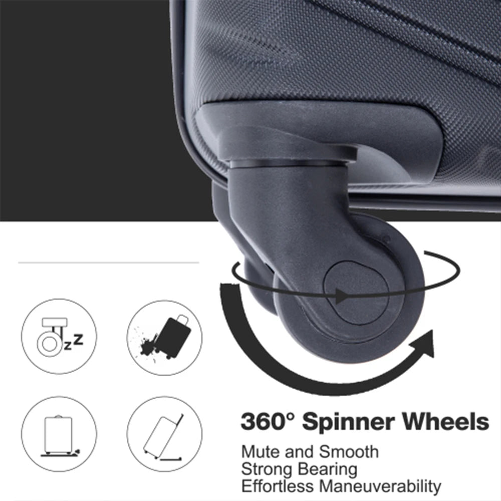 GlideMax 4-Piece Travel Luggage Set