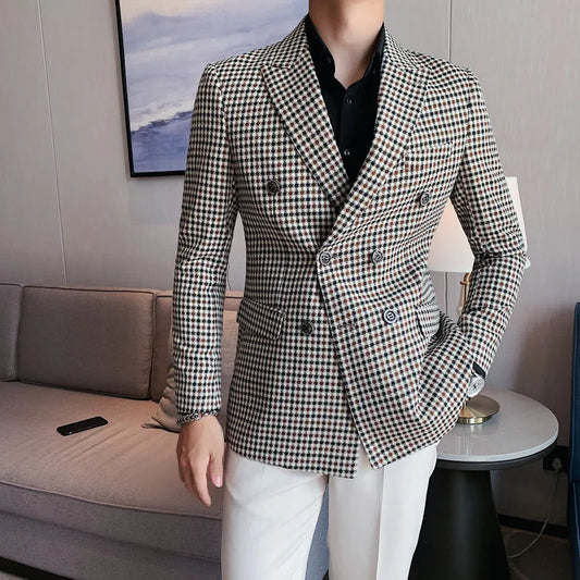SharpEdge Men’s Houndstooth Suit Jacket