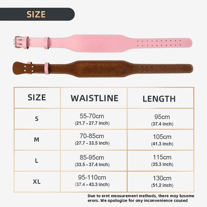 Leather Weight Lifting Belt