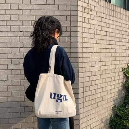Canvas Letter Fashion Shoulder Bag