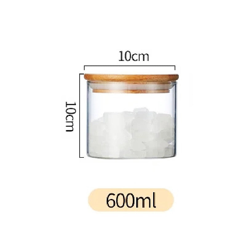 Bamboo Borosilicate Glass Food Storage Containers