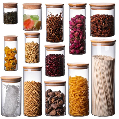 Bamboo Borosilicate Glass Food Storage Containers